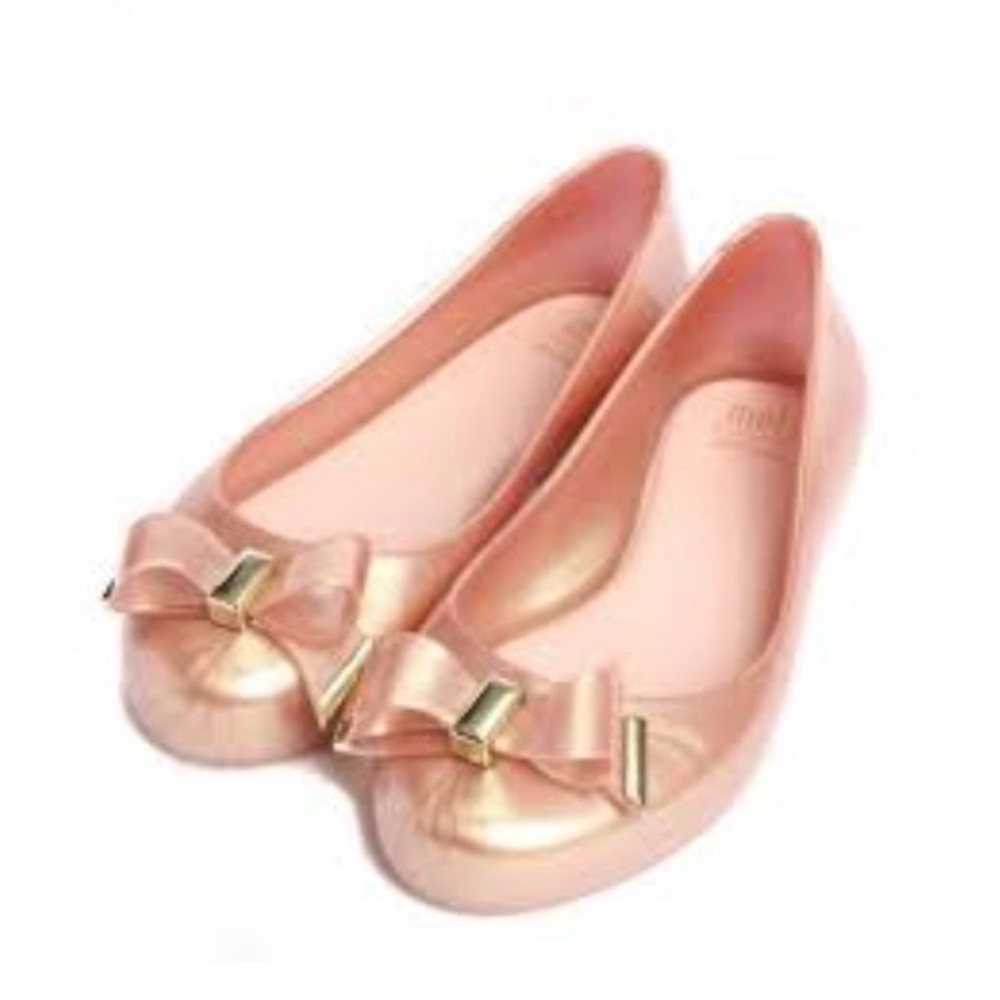 Mel by Melissa Jelly Sparkle Bow Ballet Flats